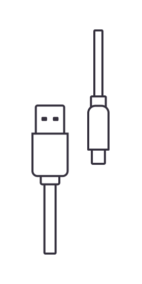 An illustration showing an AC Power Adaptor.